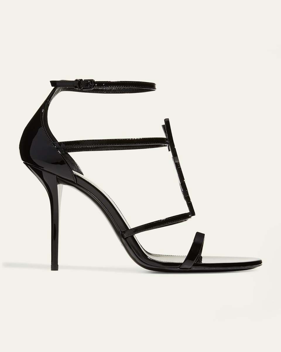 Opyum YSL Patent Ankle-Strap Sandals